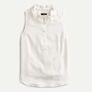 NWT J Crew ruffle collar sleeveless top Sz. L